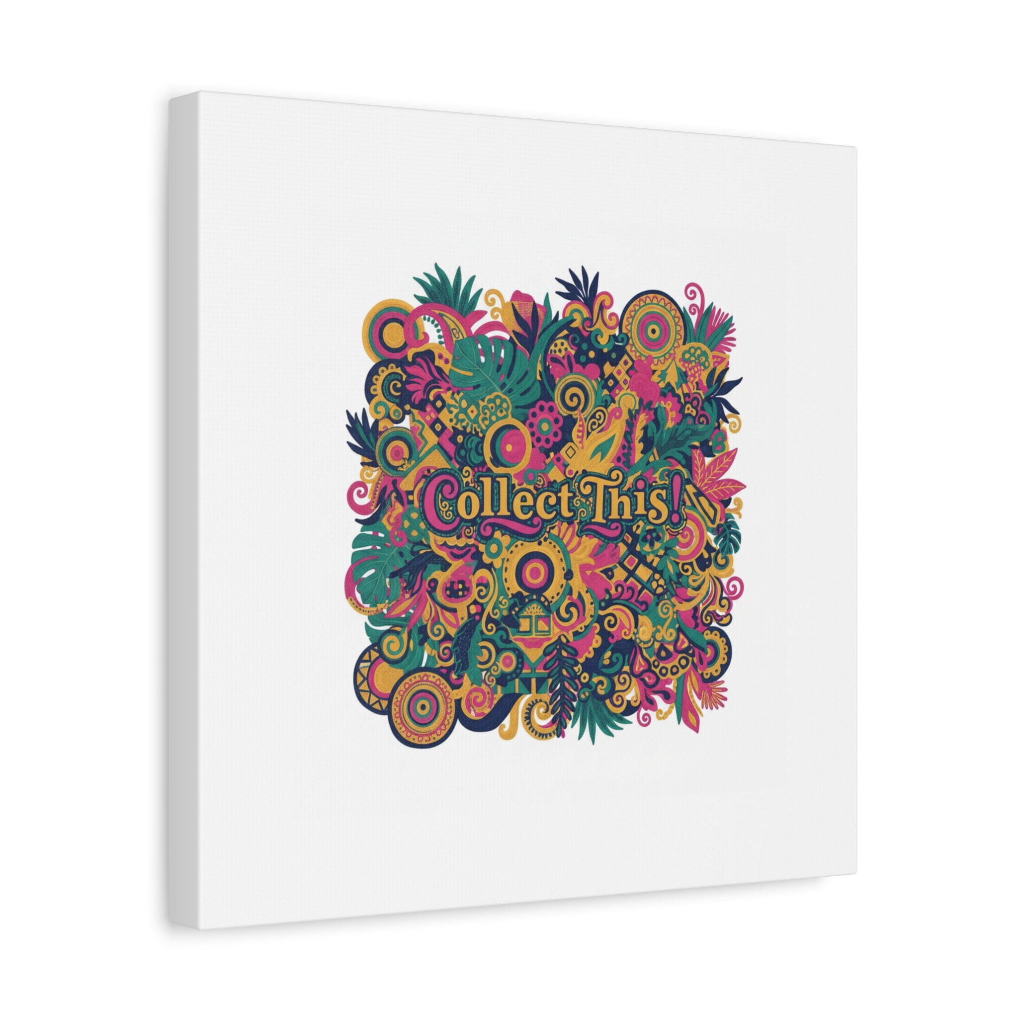 Collect This! Maximalist Floral Collage Canvas | Bold Boho Pattern, Colorful Ornament