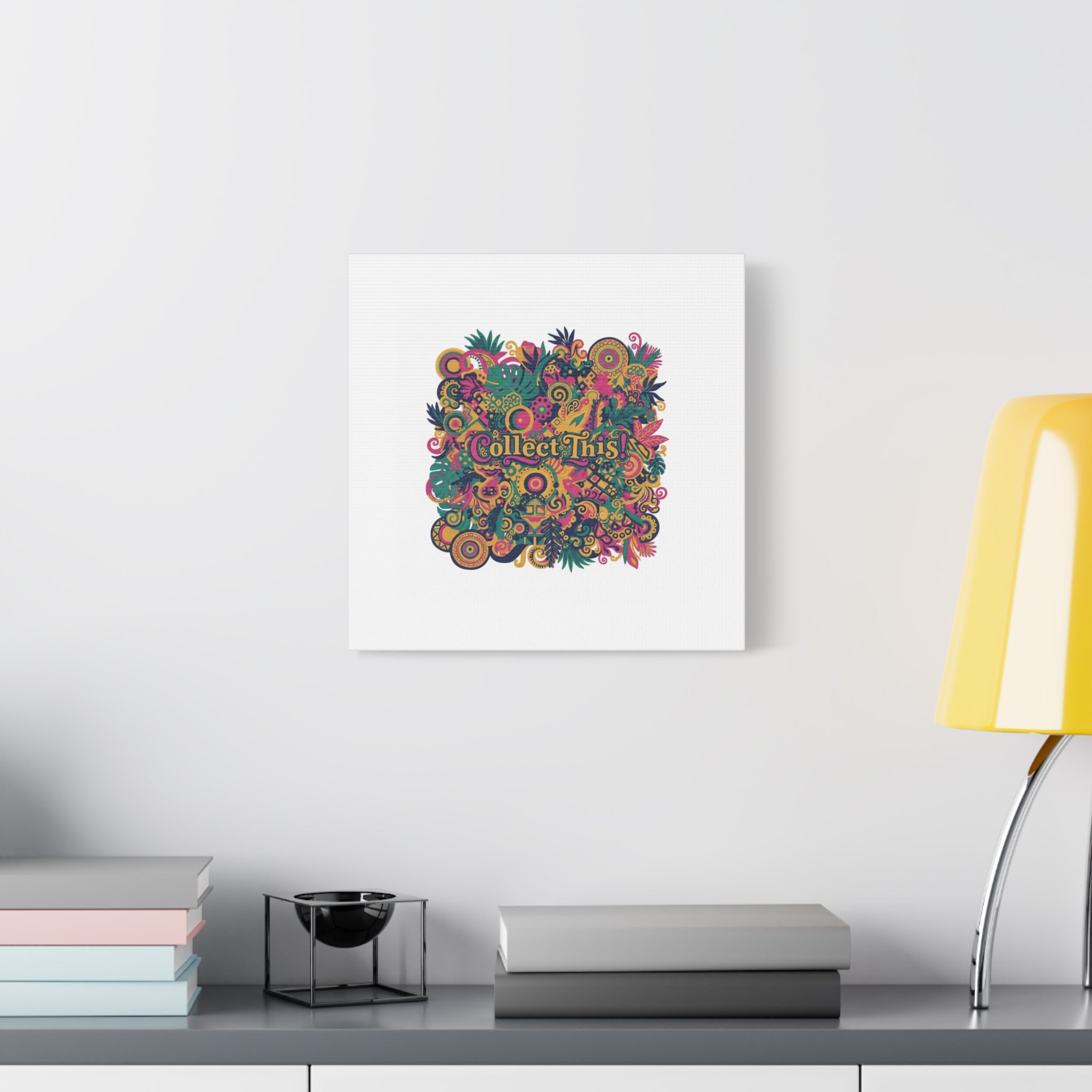 Collect This! Maximalist Floral Collage Canvas | Bold Boho Pattern, Colorful Ornament