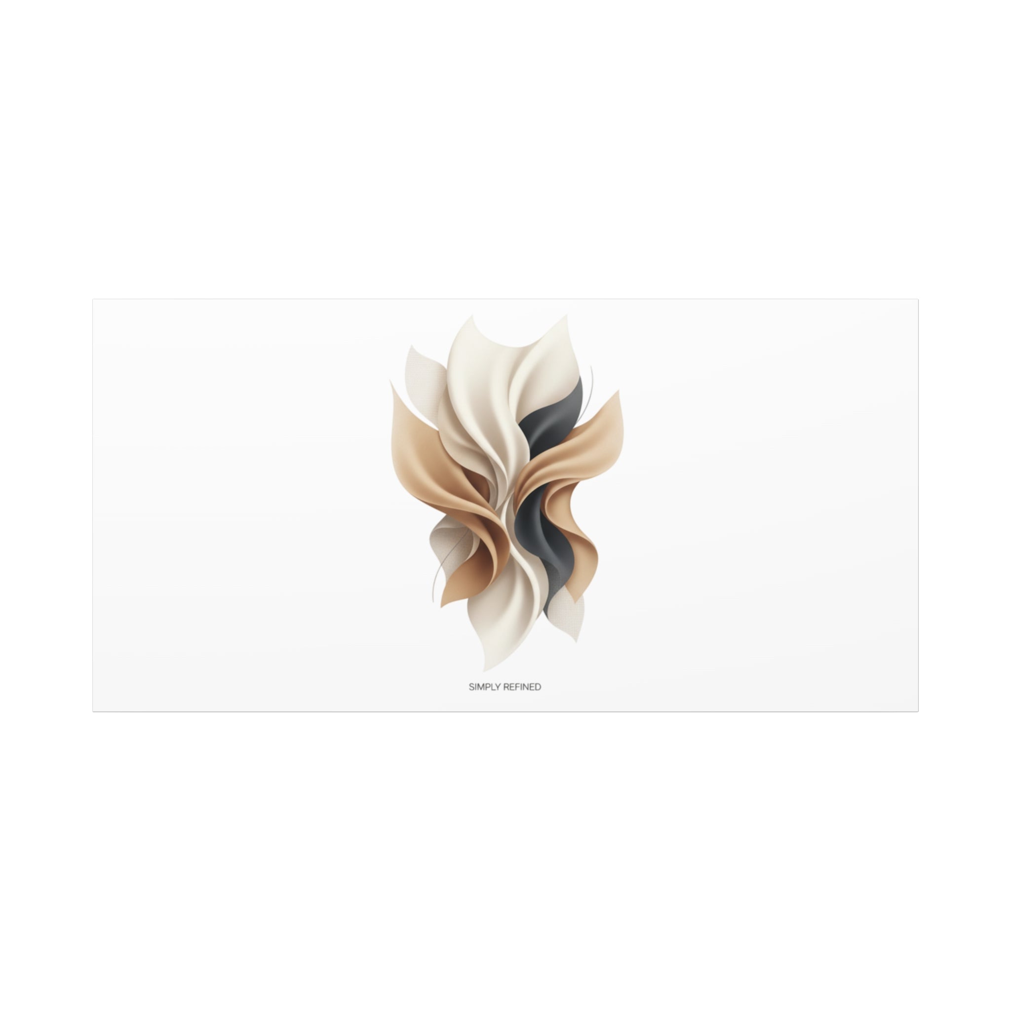 Neutral Abstract Bloom Canvas, Matte Stretched Canvas | Quiet Luxury, Minimalist Wall Art