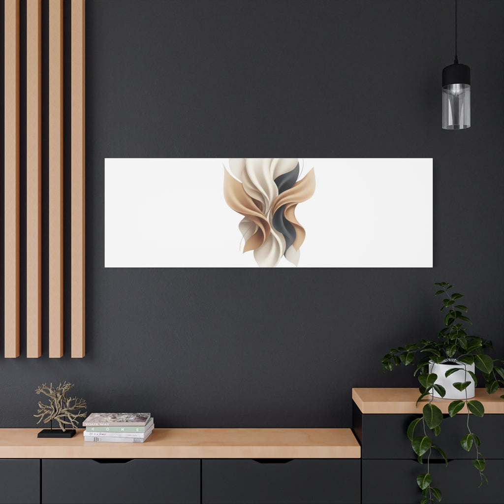 Neutral Abstract Bloom Canvas, Matte Stretched Canvas | Quiet Luxury, Minimalist Wall Art