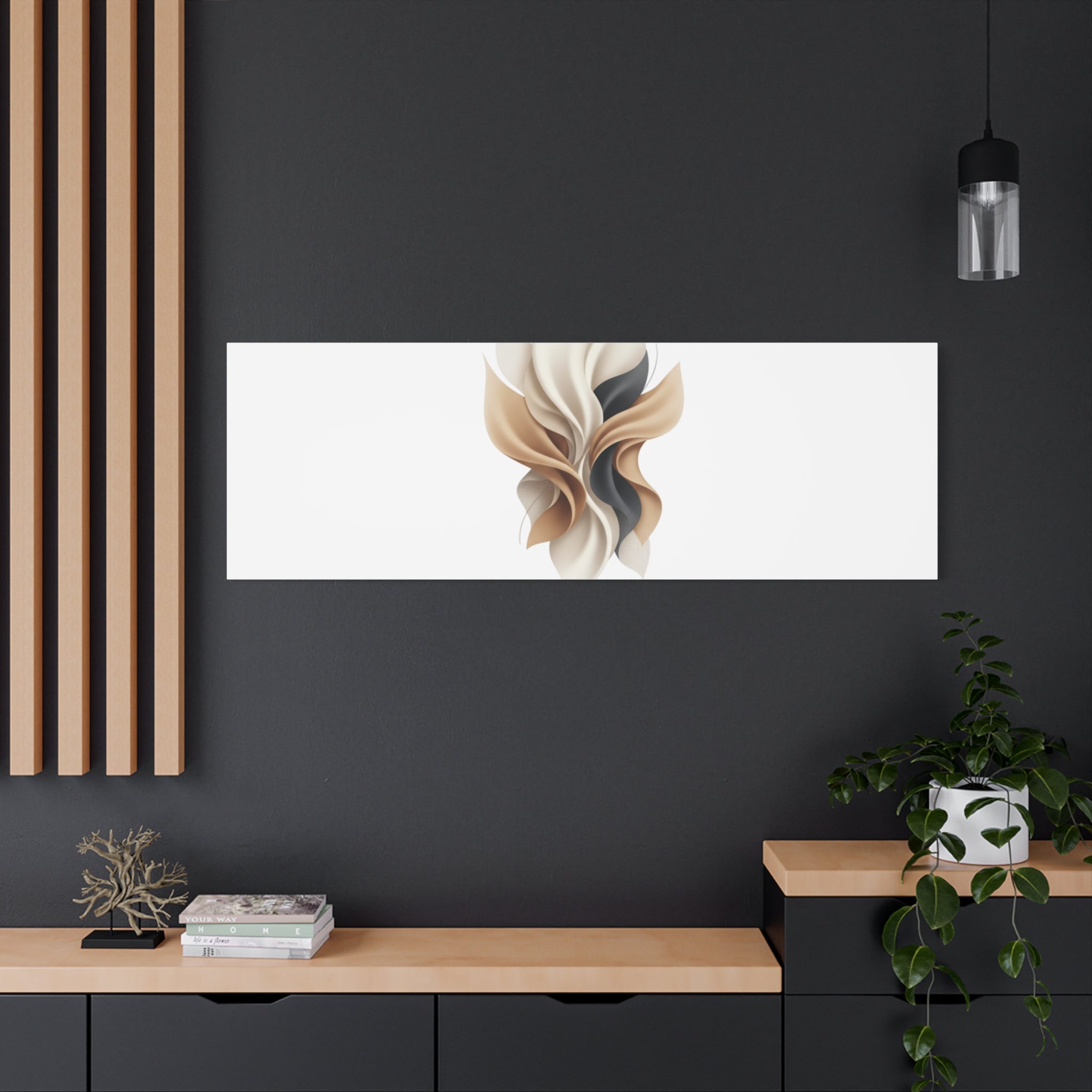 Neutral Abstract Bloom Canvas, Matte Stretched Canvas | Quiet Luxury, Minimalist Wall Art