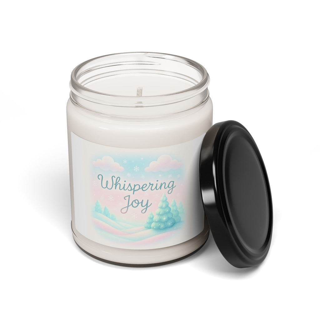 Whispering Joy Soy Candle — 9oz Scented Jar (Festive Winter Scents)