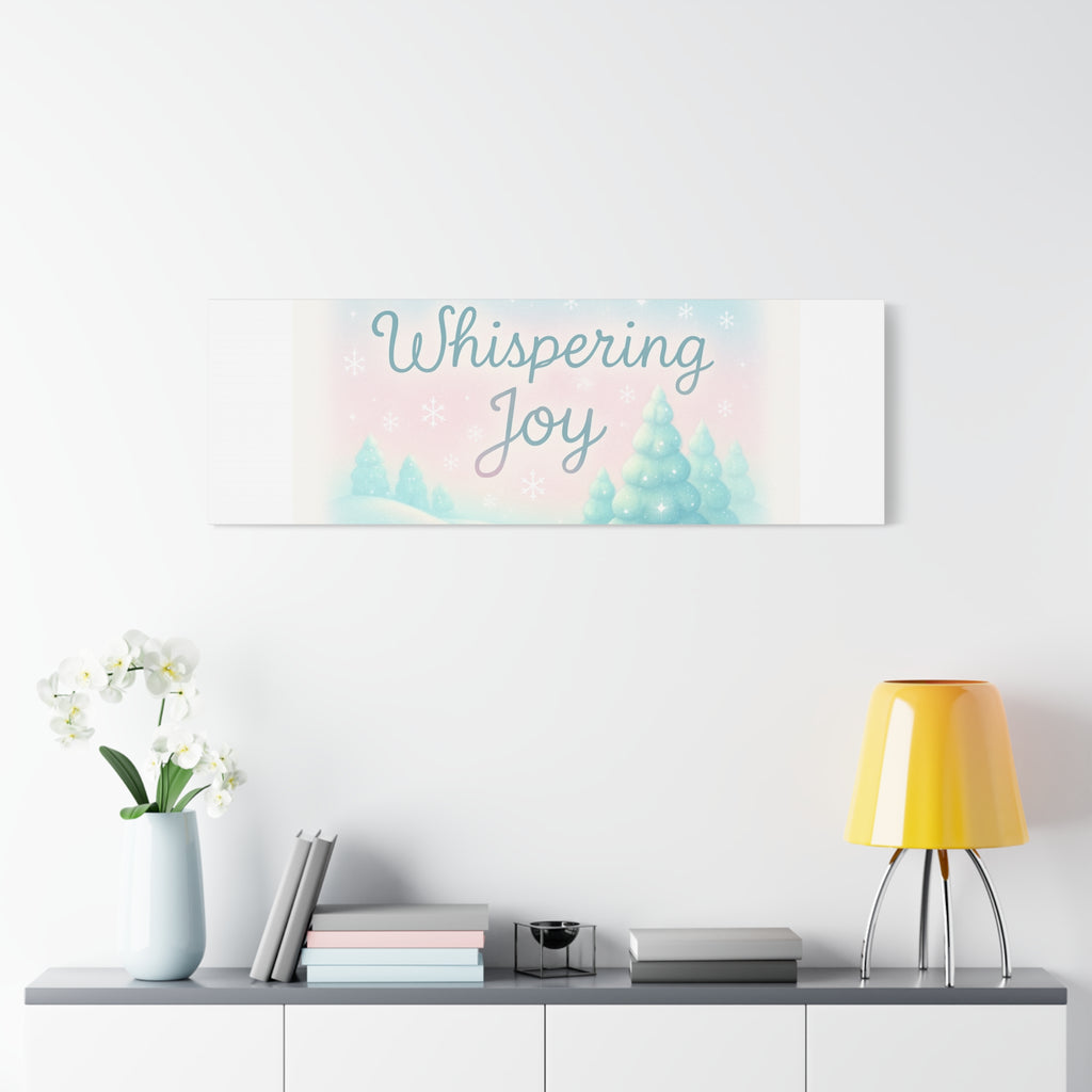 Canvas Wall Art — "Whispering Joy" Pastel Winter Landscape