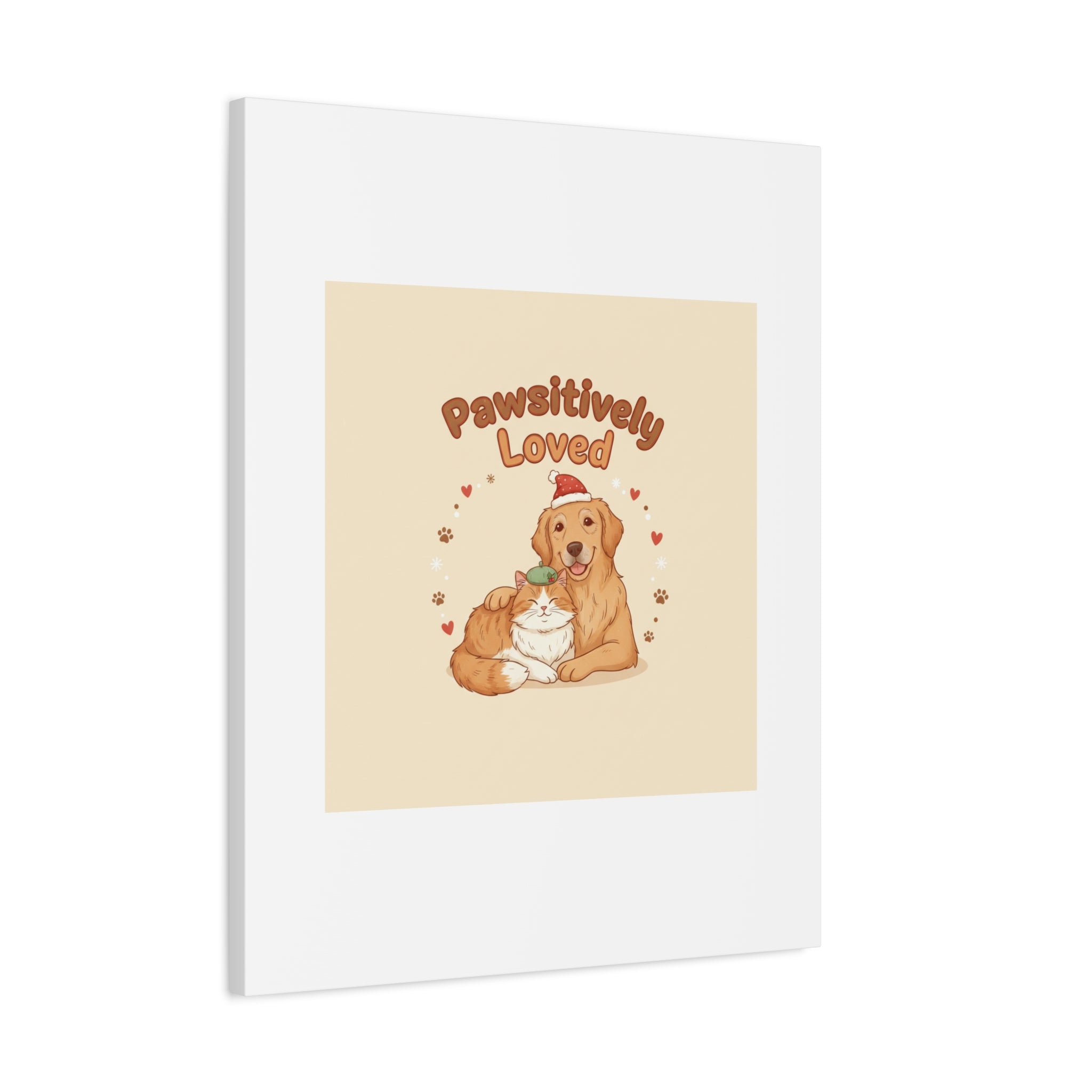 Pawsitively Loved Canvas, Pet Holiday Wall Art | Senior Dog Christmas Decor