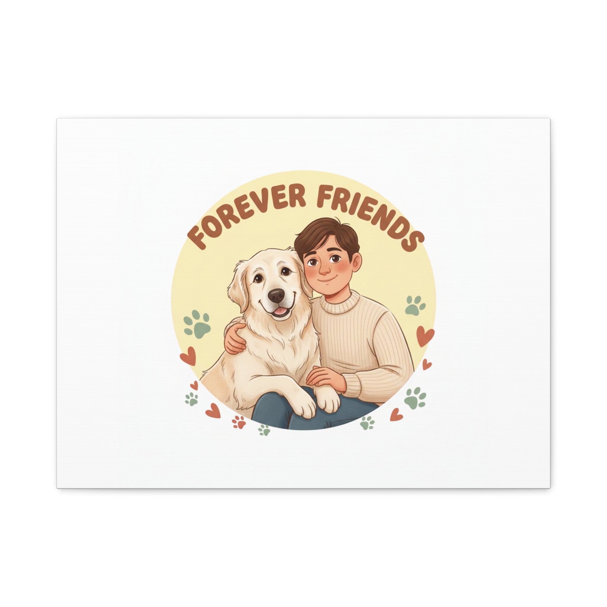 Forever Friends Dog Wall Art, Pet Canvas, Senior Dog Print | Pet-Centric Holiday