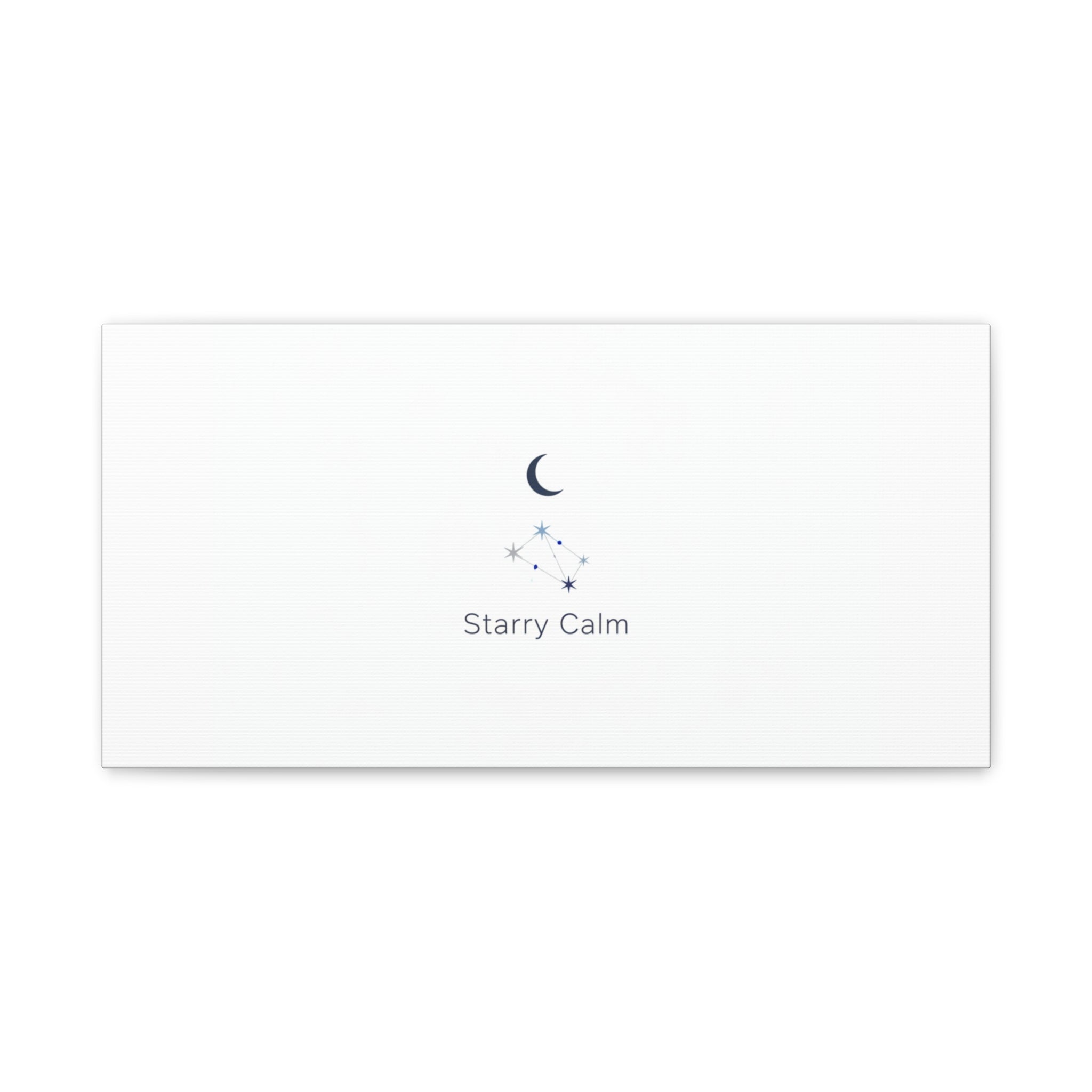Starry Calm Moon & Constellation Canvas, minimal astrology art print