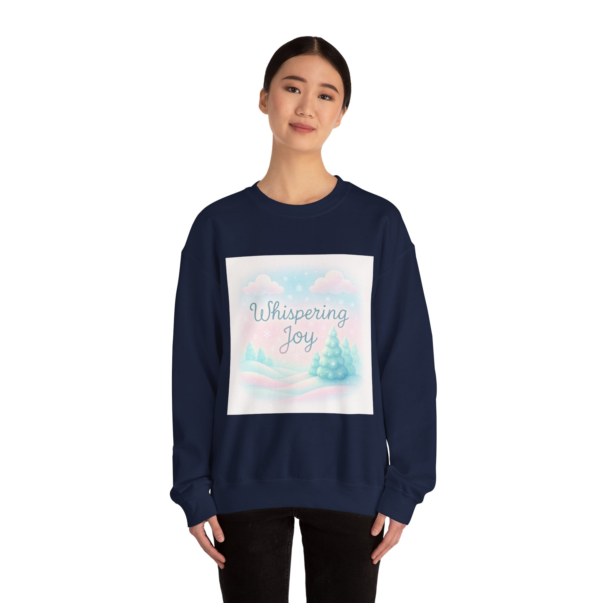 Crewneck Sweatshirt — Whispering Joy Pastel Winter Scene