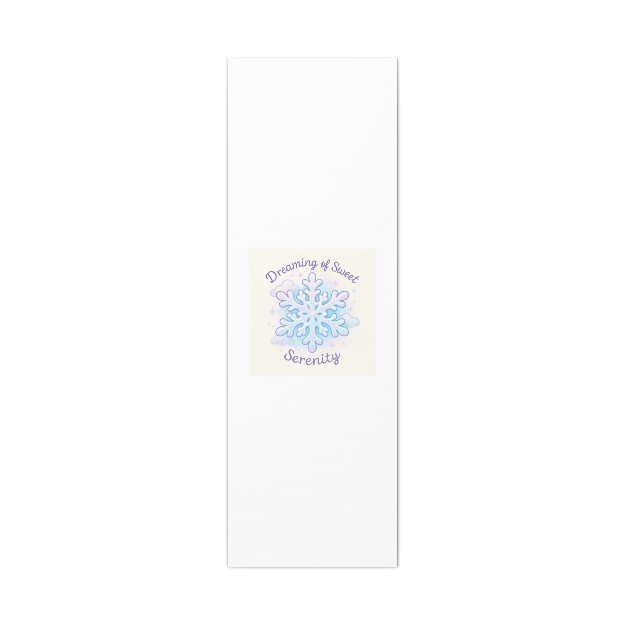 Canvas Wall Art - "Dreaming of Sweet Serenity" Snowflake Illustration