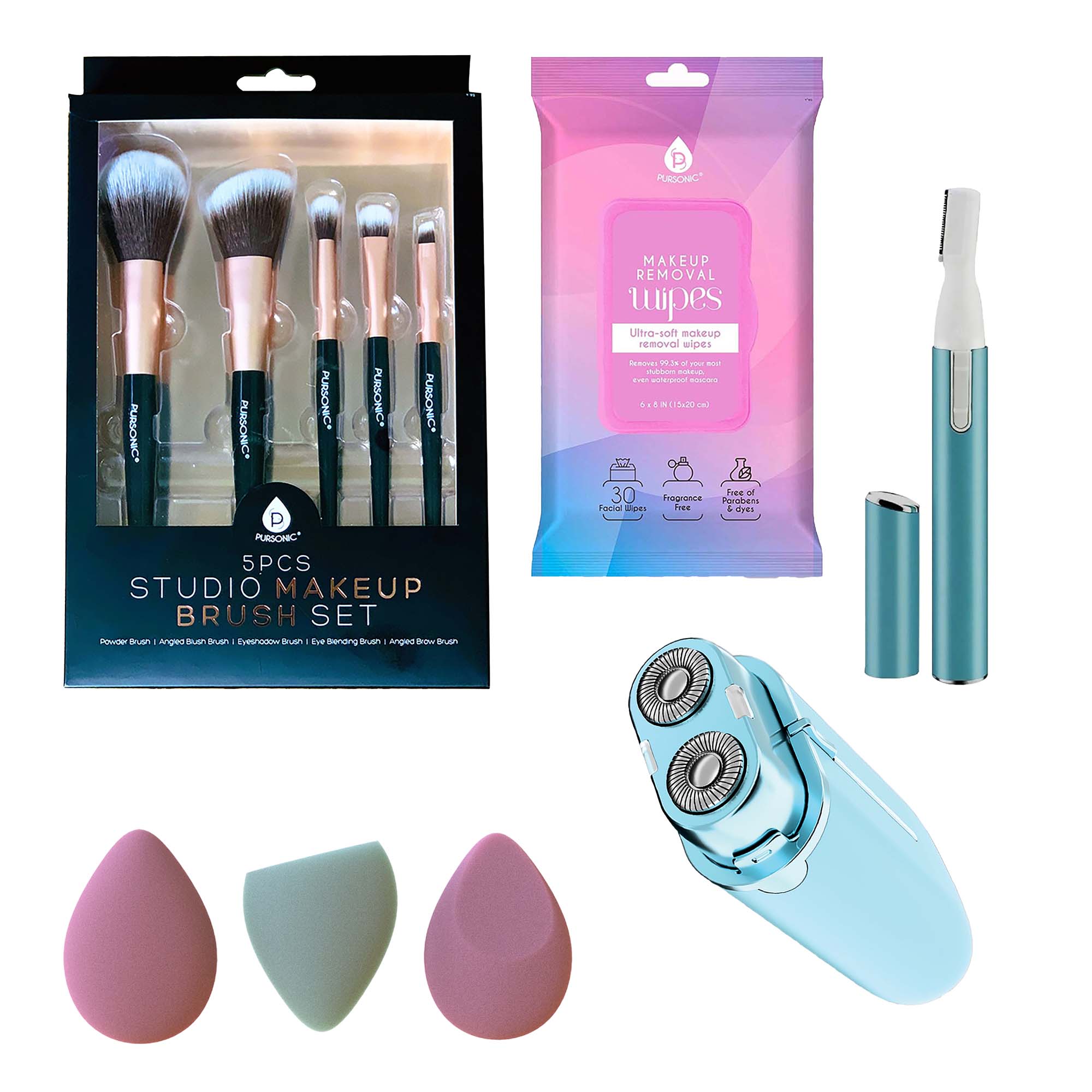 Pursonic Beauty & Grooming Bundle – Hair Removal, Makeup & Skincare Essentials 💄✨-0