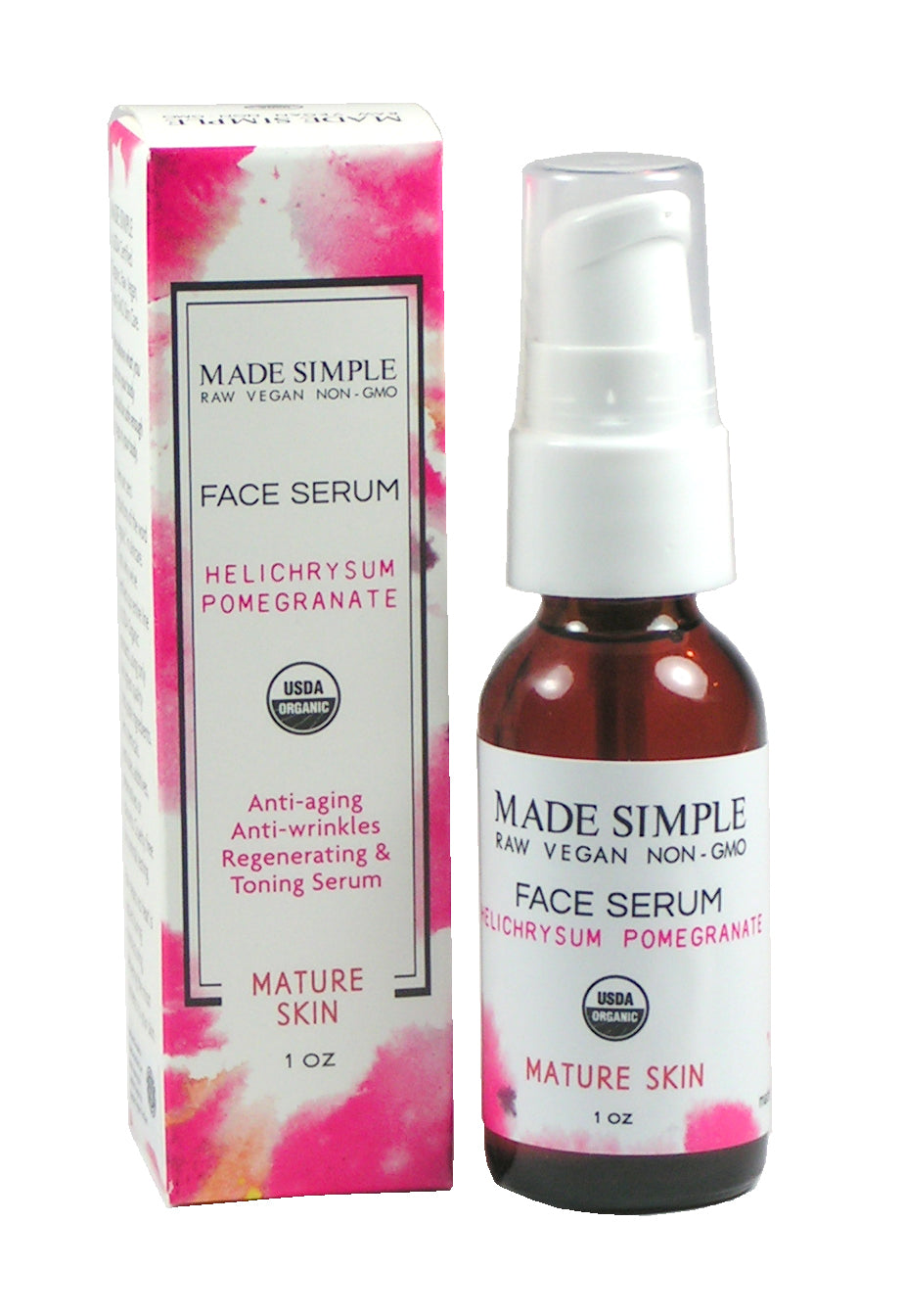 Helichrysum Pomegranate Face Serum for Mature Skin - Certified Organic, Vegan & Cruelty-free-1
