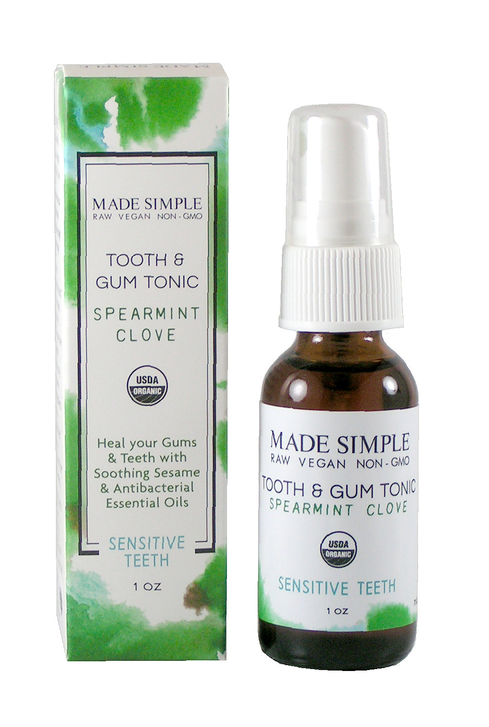 Spearmint Clove Tooth & Gum Tonic - Certified Organic, Vegan & Cruelty-free-1
