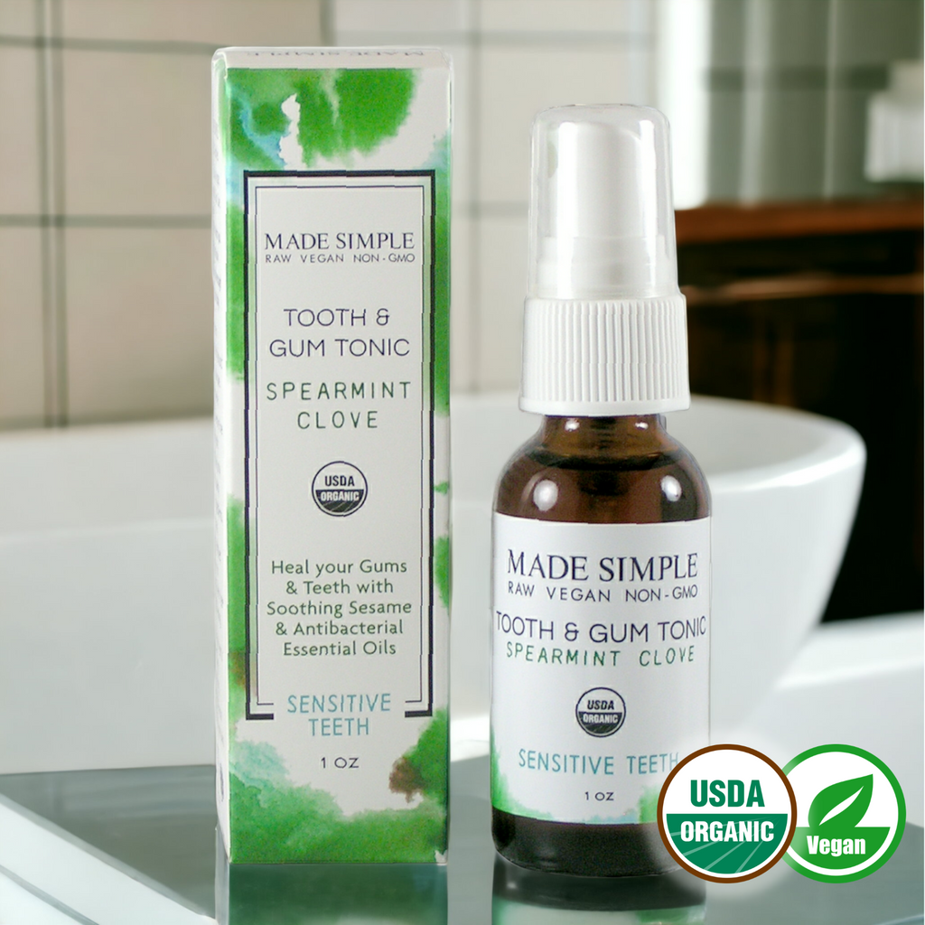 Spearmint Clove Tooth & Gum Tonic - Certified Organic, Vegan & Cruelty-free-0