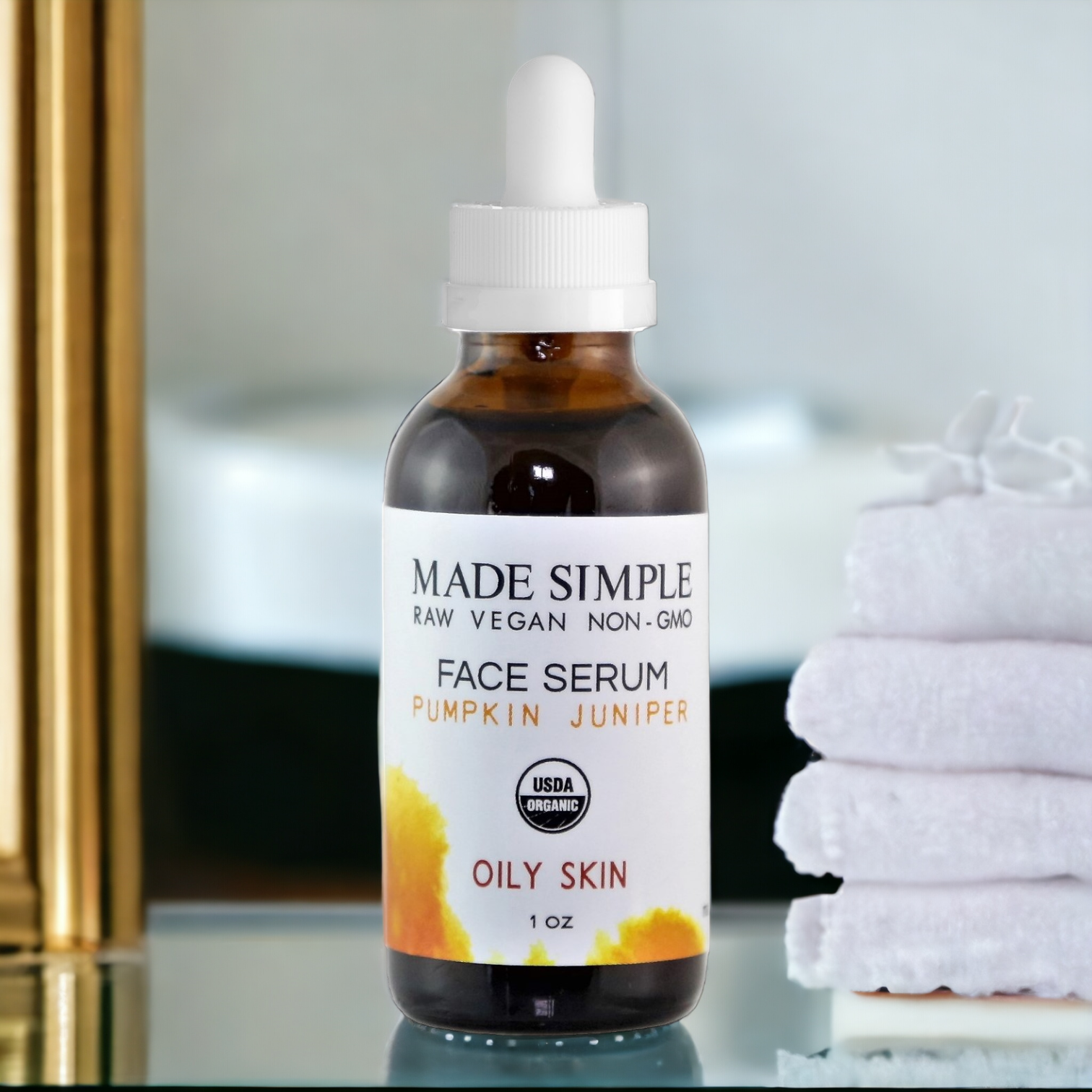 Pumpkin Juniper Face Serum for Oily Skin - Certified Organic, Vegan & Cruelty-free-7